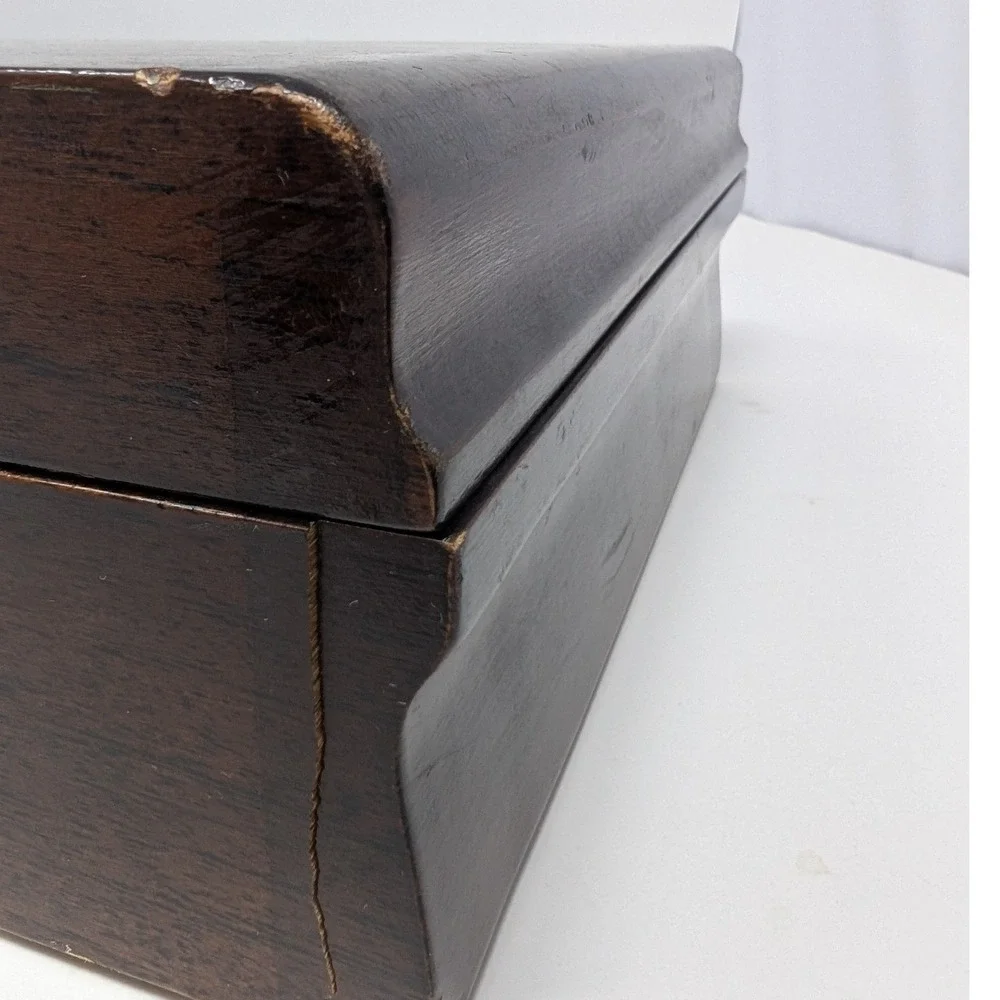 Tudor Plate Oneida Dark Wood Silverware Box Tarnish Resistant 19.5x11.25x4 Chest